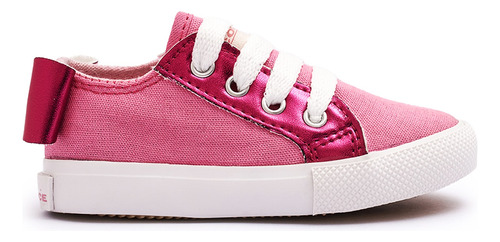 Zapatillas Rosas Niñas Kids Aplique De Moño Couce Oficial