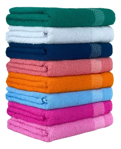 Kit 05 Toalhas De Banho Popular 100%algodão Alta Absorção Sortido