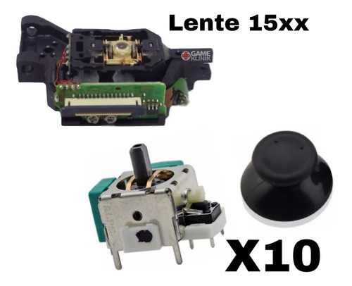 Lente Lasser Xbox 360 Slim Hop 15xx + 10 Joysticks + Tapas