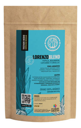 Lorenzo Blend 454 Gr, Café Haret Orgánico, De Especialidad
