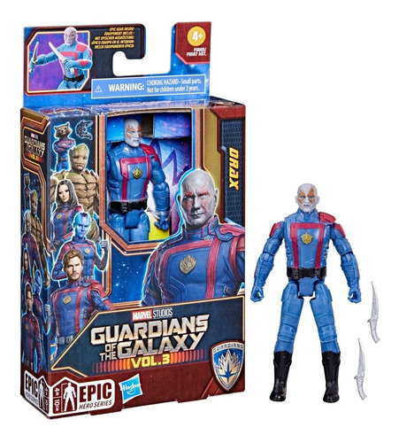 Figura De Acción Marvel Epic Series Drax +3