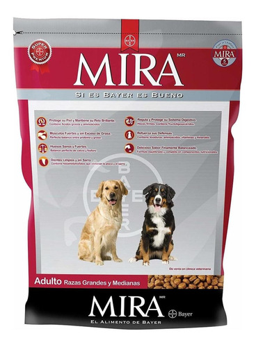 Alimento Mira Super Premium  Raza Grande para perro adulto de raza  mediana y grande sabor mix en bolsa de 15kg