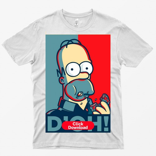 Poleras De Los Simpson 008( Homero) De Calidad Y Algodón100%