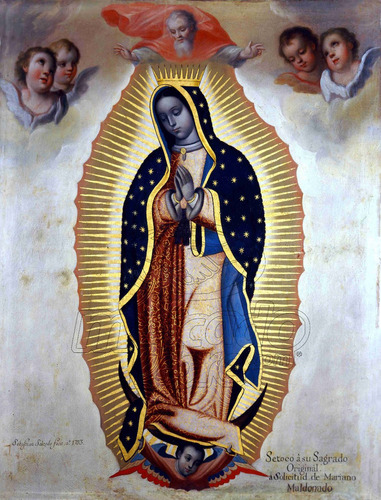 Lienzo Tela Canvas Virgen D Guadalupe México Siglo 18 105x80