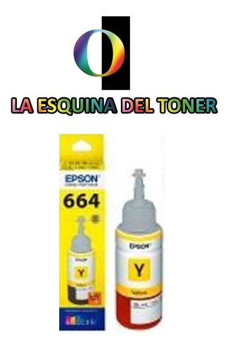 Botella Tinta Epson T664420 Amarilla L110 L200 Ecotank T664