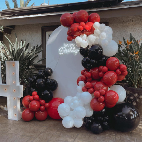 Ruby Red Globos 100pcs Bobo Rojo Oscuro Arco De Guirnaldas A