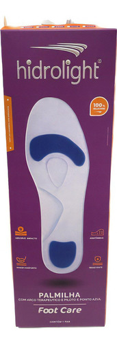 Plantilla de silicona Hidrolight Pilot Therapeutic Arc, color transparente, plantilla con puntos azules, talla 35/36