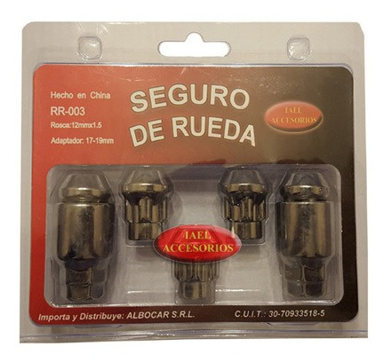 Imagen 2 de 12 de Seguro Rueda Antirobo 5 Tuercas 3 Daihatsu Terios 97/99