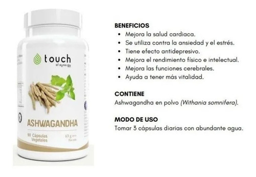 Imagen 2 de 4 de Ashwagandha (ansiedad - Estrés - Antidepresivo)