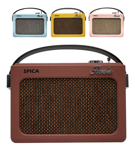 Imagen 1 de 10 de Radio Vintage Parlante Bluetooth Portatil Spica Sp-240 Am/fm