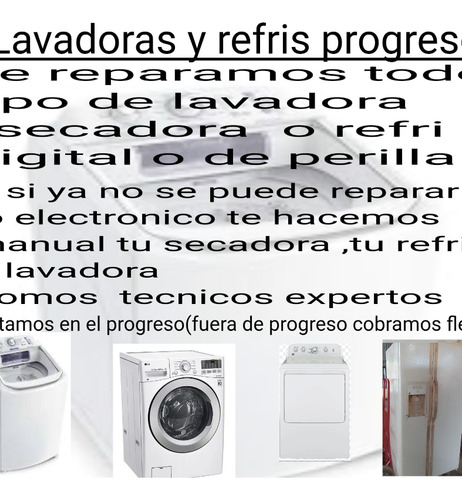Reparación De Lavadoras,refris Y Secadoras