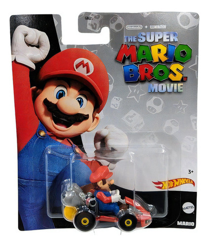 Filme de Super Mario Bros Mariokart Hot Wheels, cor vermelha
