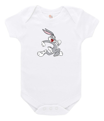 Body Bebe Manga Corta Sublimado Personalizado Bugs Bunny