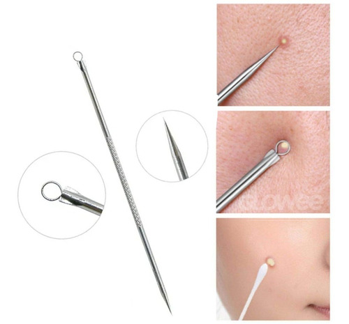 Aguja De Acne Set De 12 Extractor De Puntos Negros.