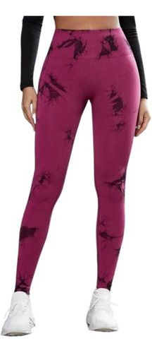 Calza Deportiva Leggins Estampado Tie Dye, Efecto  Push Up