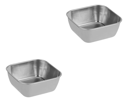 Bandejas Para Servir Postres De Acero Inoxidable, 2 Piezas