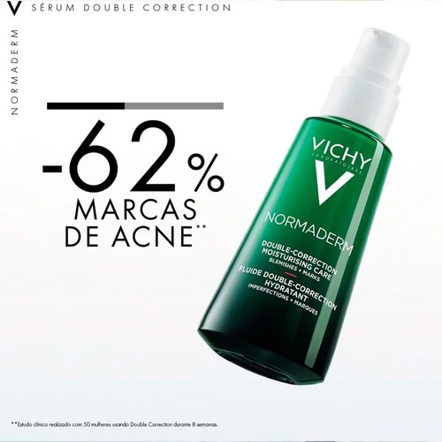 Sérum facial antiacné de doble corrección Normaderm, 50 g, Vichy, día y noche, piel grasa