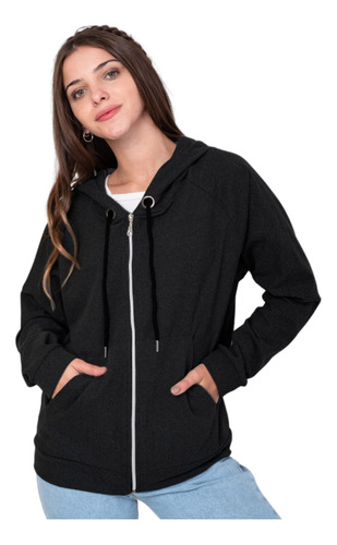 Campera Canguro Dama Hoodie Tela Super Suave Cierre Campucha