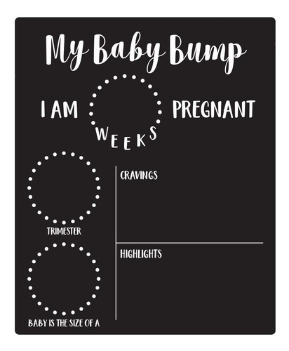 My   Bump Pregnancy Timeline  10 X 12 Estilo De Pizarra...