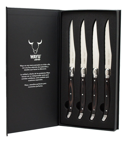 Set 4 Cuchillos Black Mesa Wayu Limited Color Negro