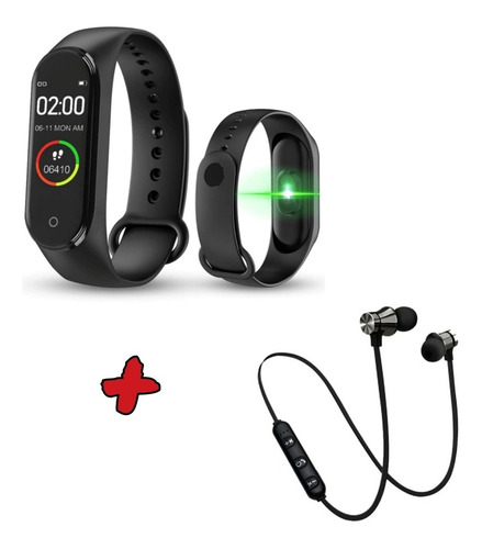 Reloj Inteligente M6 + Auriculares Bluetooth Deportivos 