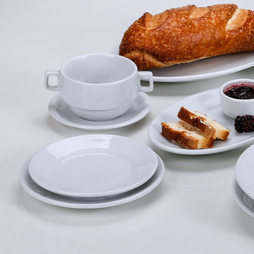6 Xícaras Chá 6 Pratos Sobremesa Porcelana Germer 2a Linha