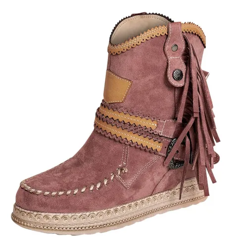 comprar Bota Elastica Comoda Tacon Alto Bloque Grueso Para Mujer