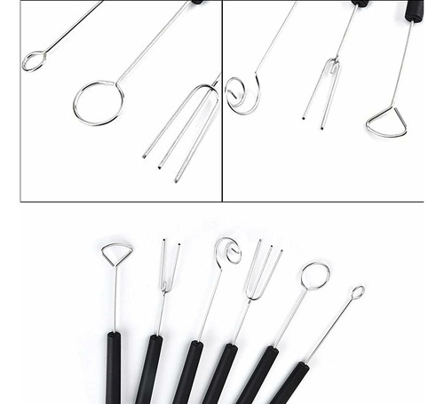 Juego De Tenedores Para Fondue De Acero Inoxidable, 6 Piezas