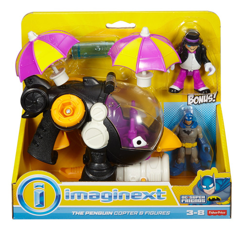 Helicóptero Pingüino Imaginext Dc Super Friends De Toy Fishe
