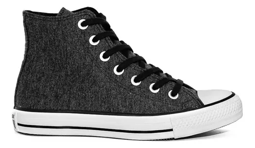 Tênis All Star Chuck Taylor Cano Alto Glitter Preto Feminino