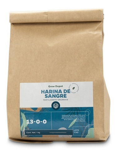 Harina De Sangre 1 Kg Con Certificado Orgánico, Fertilizante