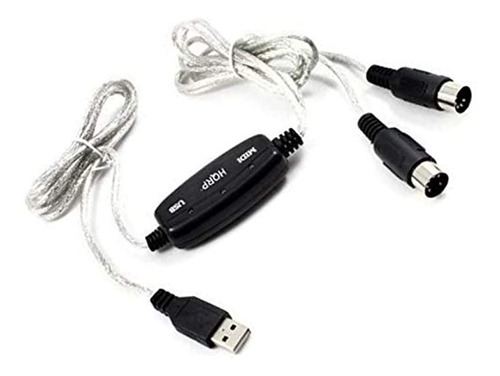 Hqrp Cable De Interfaz Midi De Entrada Y Salida Usb Converti