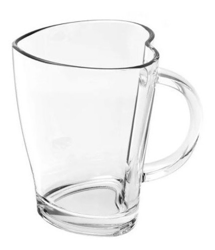 Imagem 2 de 5 de Jogo 6 Canecas Coração 240ml De Vidro Super Resistente