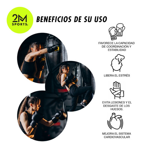Guantes Boxeo 16 Oz Velcro Kick Importado Box Profesional