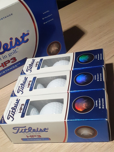 Titleist Hp3 Distance Lc - Pelota De Golf - Caja X 3 Pelotas