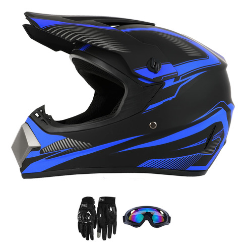 Juego De Casco Completo De Motocross Para Adultos, Casco De