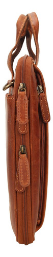 Bolso Bandolera Para Computadora Portátil De Cuero Genuino P
