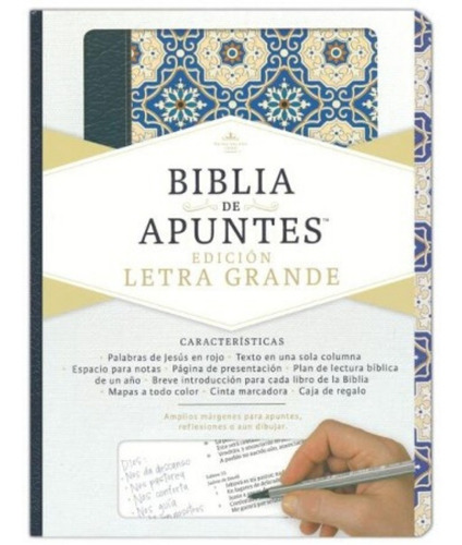 Biblia De Apuntes Azul Floral Reina Valera 1960