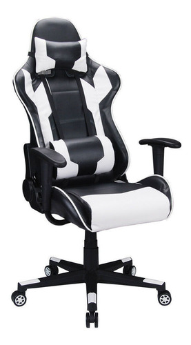 Silla Ergonomica Lumbar Polar Aurora Giratoria De Cuero Pu