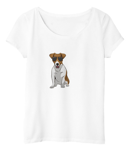 Remera Mujer Perro Canchero Con Anteojos M3