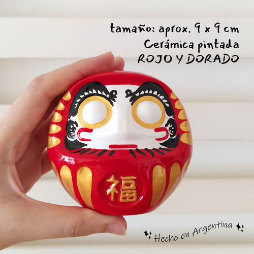 Daruma Japonés - Regalo Original Con Sentido Simbólico Rojo