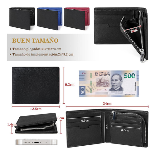 Carteras Para Caballero Piel Cartera Hombre Con Monedero 18