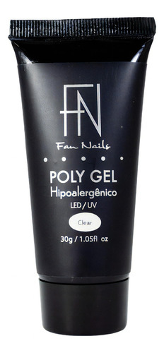 Polygel Alongamento Unha Led/uv Fan Nails 30g Profissional Cor Clear