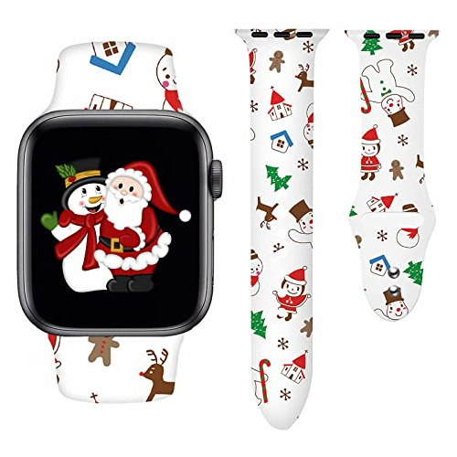 Banda De Reloj De Navidad Snowman Compatible Con Apple Watch