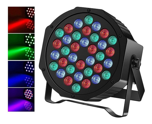 Foco Fiesta 36 Led Rgb Dmx Luces Audioritmico Carrete