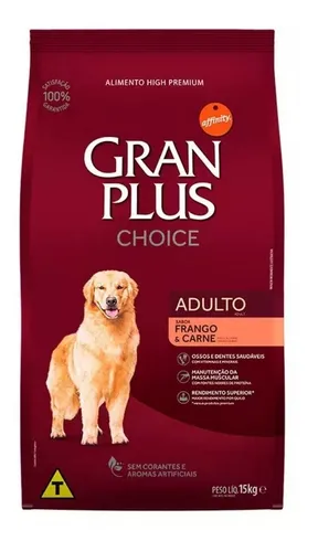 comprar Granplus Ração P\u002F Cães Adultos Choice Frango E Carne 15kg