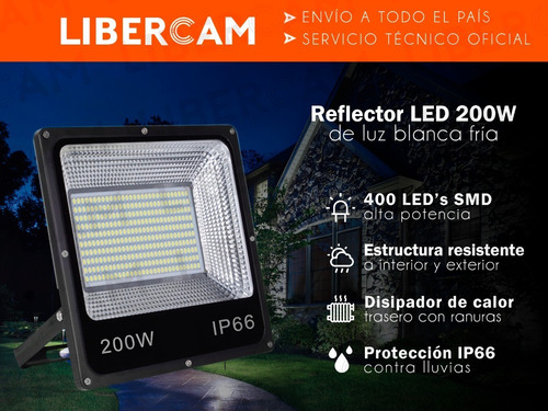 Imagen 3 de 10 de Reflector Led 200w Exterior Alta Potencia Multiled Ip66 Frio