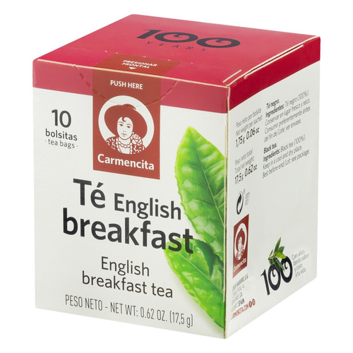 Chá Carmencita english breakfast em sachê 17.5 g 10 u