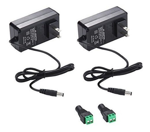 12v 2a Fuente De Alimentacion Adaptador De Ca Paquete De 2,