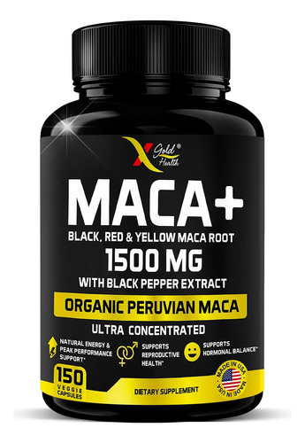 Maca X Gold Health Adulto 1500mg - Unidad a $1766